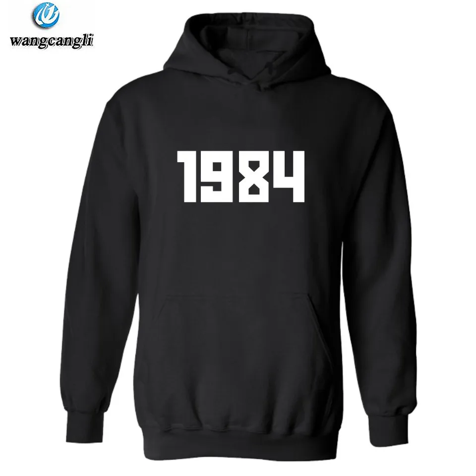 2019 harajuku 1984 принт для мужчин wo oversize свитер с капюшоном Зимний пуловер толстовки для пар русский moletom брендовая одежда