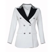 Factory Price High Quality European Women High Quality Plus Size Casual Blazers Printing Collar Slim Blazer