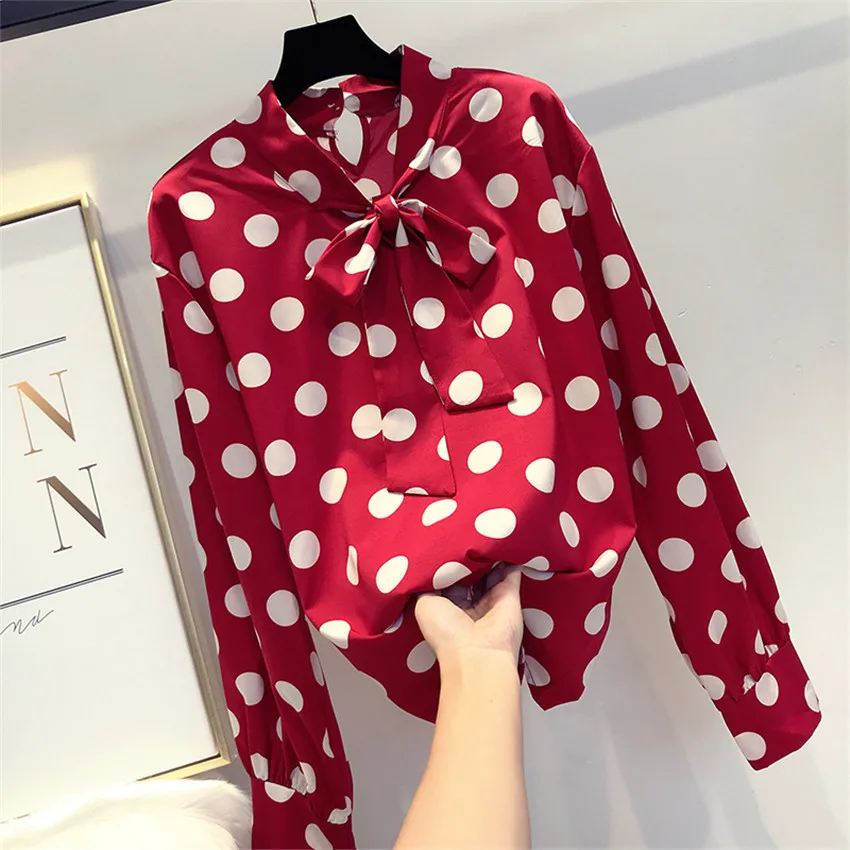 Gowyimmes Autumn Women Print Chiffon Blouse Sweety Girl