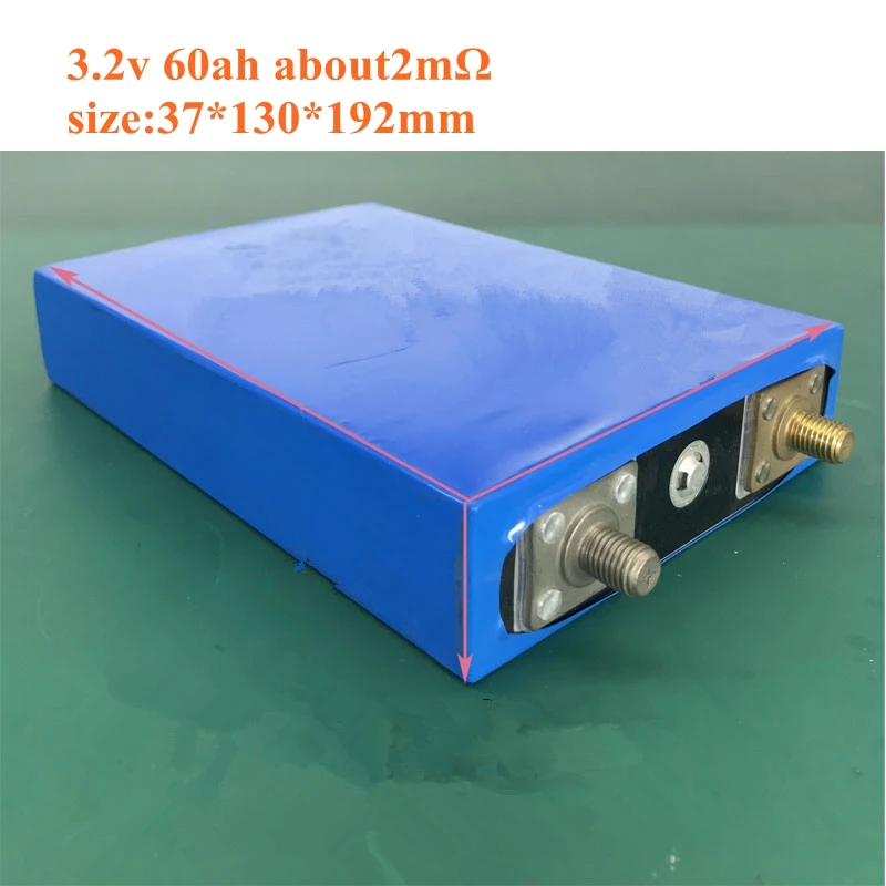 

Promotion 4pcs 3.2v 60ah Lifepo4 Lithium Cells High Discharge 5C 300A Current for Diy 24v Golf Cart Boat Start Solar Scooter