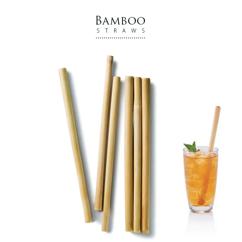 

Birthday drinking straw 1PC Wood Straws Bamboo Tableware Home Supplies For Party Wedding Organic Biodegradable Festival