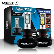 NIGHTEYE 9005 9006 H4 H7 H11 LED Auto Car Headlights Bulb 8000lm 6500K 50W/Set CSP Chips Car Led Headlamp DRL Fog Lamps