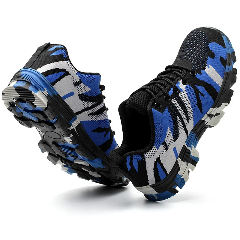 Камуфляжная Мужская Рабочая защитная обувь с стальным носком для мужчин