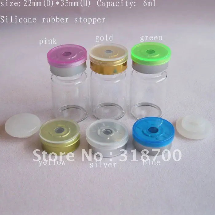 Free Shipping 6ml glass vial with flip off cap sample vial essence oil glass bottle 2ml 1