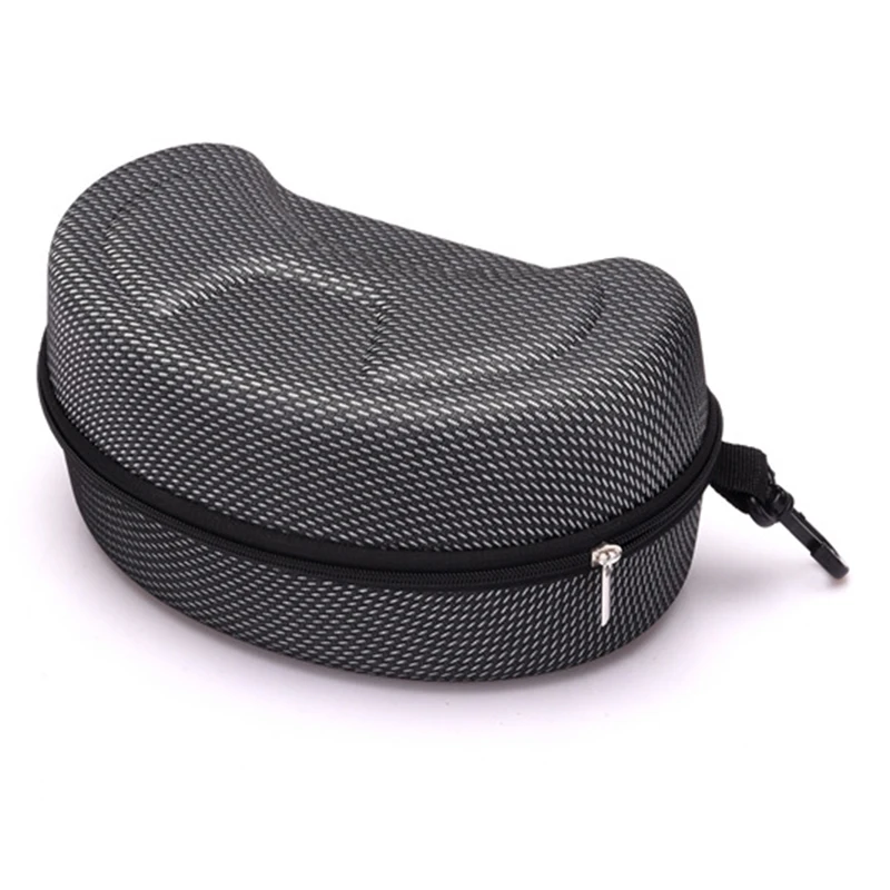 EVA Snow Ski Eyewear Case Snowboard Skiing Goggles Sunglasses Carrying Case Zipper Hard Box Holder(Without Goggles)