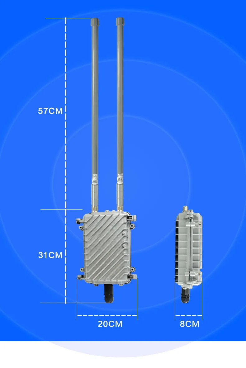 Высокая мощность открытый Всепогодный Wi-Fi Ethernet беспроводной AP 1750 Мбит/с long range wifi-маршрутизатор с ОС OpenWRT с 6 * 8dBi FRP антенна Wi-Fi