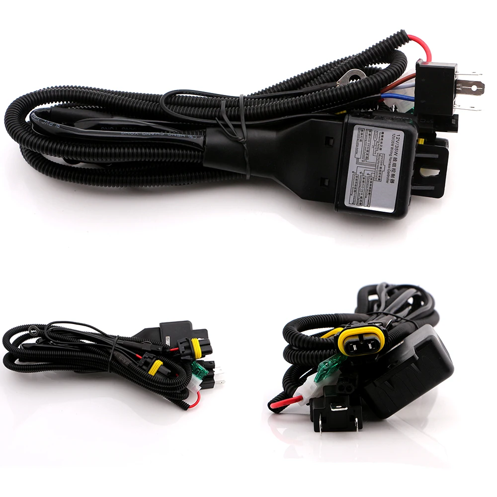 Top 2pcs 2.5 inch Hid Bi Xenon Projector Lens Shroud 35W 6000K Xenon Ballast Bulb Car Assembly Kit Fit For H1 H4 H7 Car Model Mofify 6