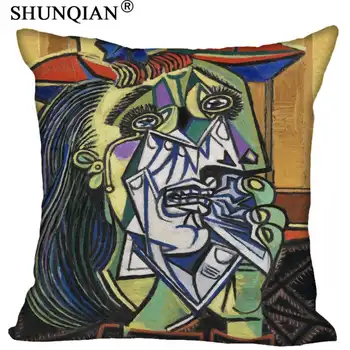 

New Arrive Custom picasso painting Pillowcase 40x40cm 45x45cm 60x60cm more size double sides print Home Pillow Cases