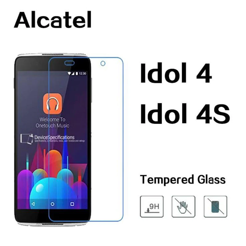 

2pcs FOR Alcatel Idol 3 4.7" 5.5" Idol 4 4s Tempered Glass mobile phone Screen Protector Film Protective Screen Cover
