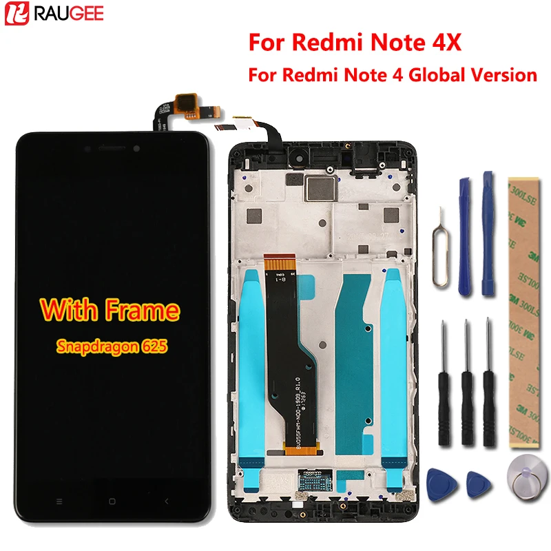 

Xiaomi Redmi Note 4X LCD Display+Touch Screen+Frame Digiziter Touch Panel For Xiaomi Redmi Note 4 Global Version Snapdragon 625