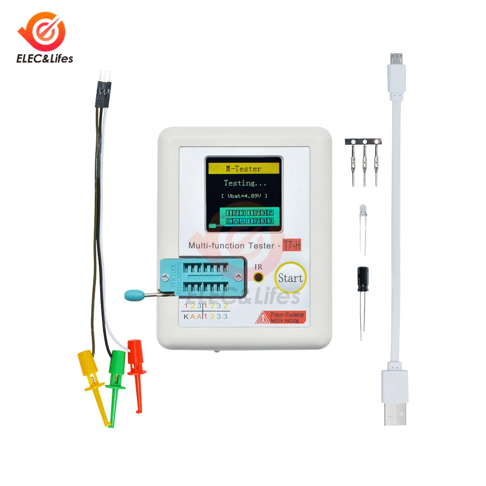LCR-TC NPN PNP Testeur de Transistor Numérique Inductance Capacitance Mètre