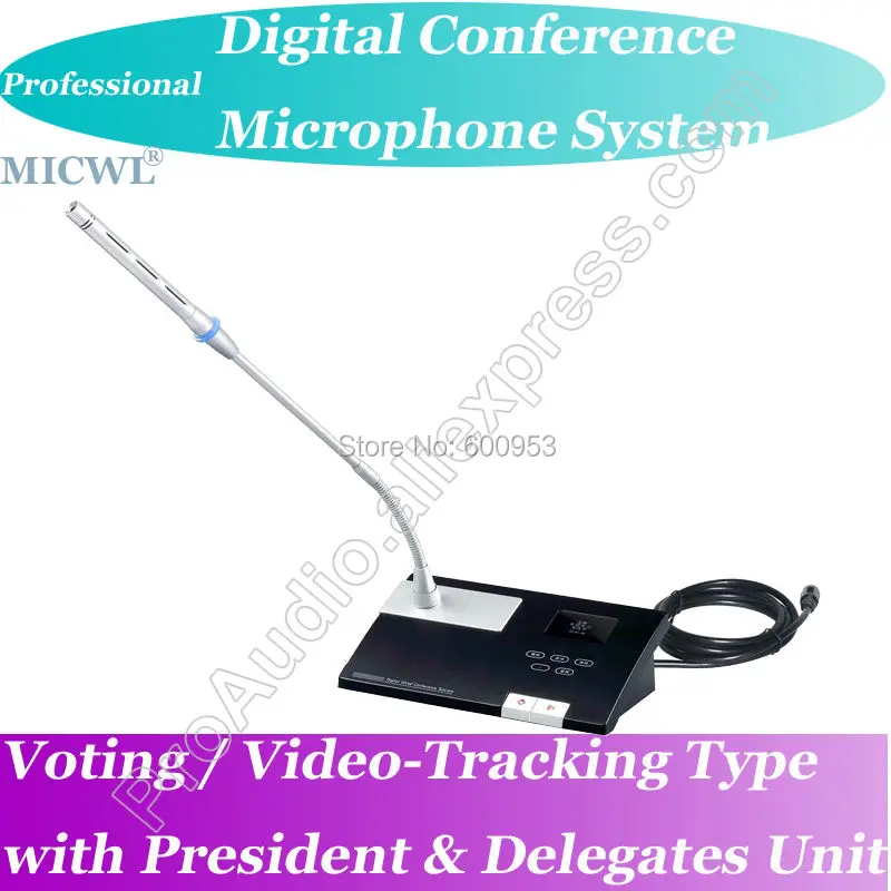 أعلى مرتبة micwl مؤتمر نظام الميكروفون السلكية الرقمية 1 الرئيس 25 مندوب مع التصويت الفيديو-تتبع تلفزيونية مغلقة