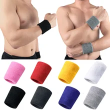 Спортивный напульсник на запястье сплошной разноцветный браслет для бега и тенниса бадминтон Для мужчин LFSPR0069