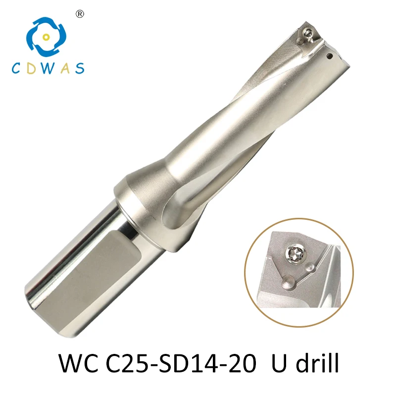 WC C25 SD14 14 мм 20 u образное сверление с неглубоким отверстием сменные вставные