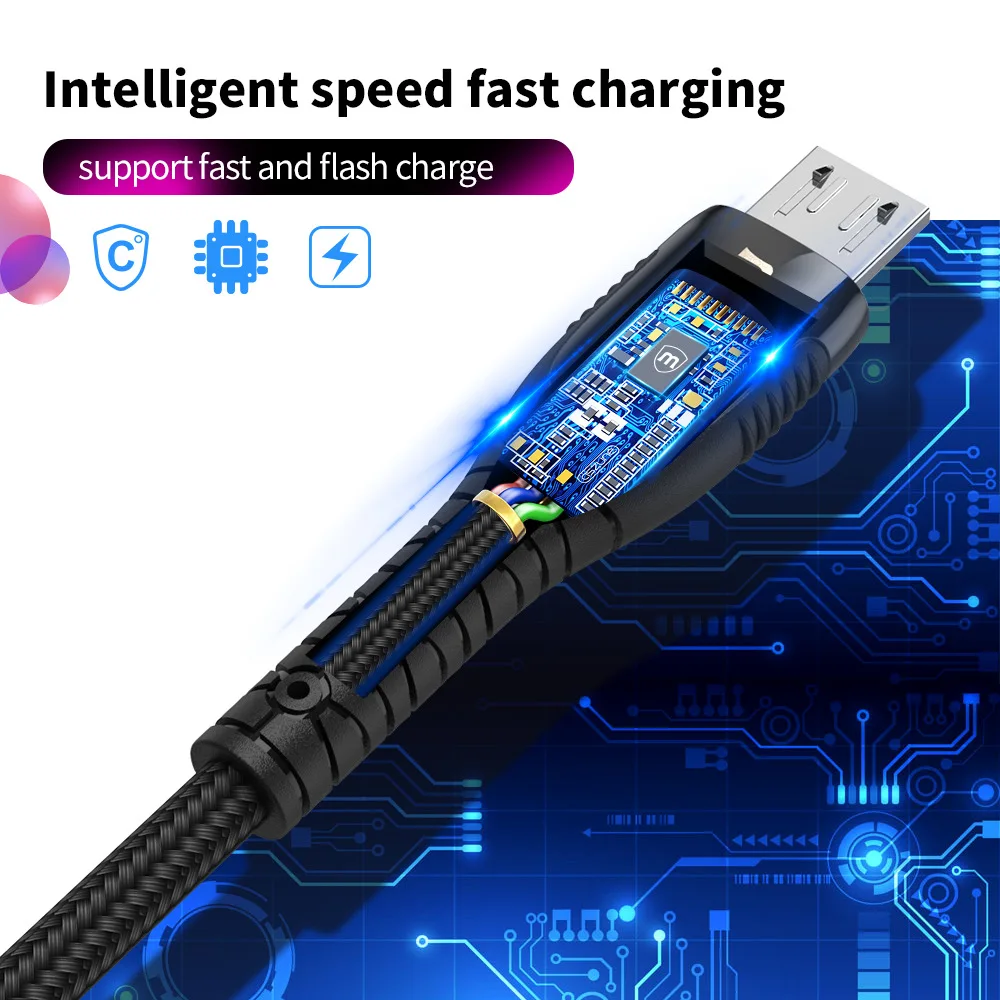 3A USB кабель type C Micro USB кабель для быстрой зарядки многофункциональный USB C нейлоновая оплетка для samsung 9 Android кабели для мобильных телефонов