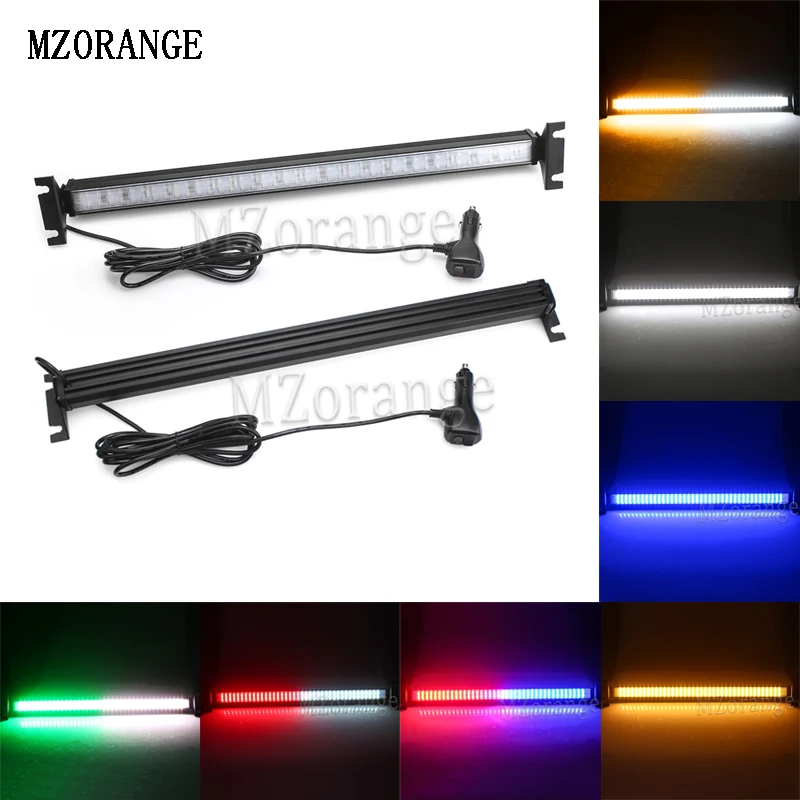 

MZORANGE 12V 80 Led Car Led Emergency Strobe Flash Warning Light Police Flashing Lights Red Blue Amber White Car styling
