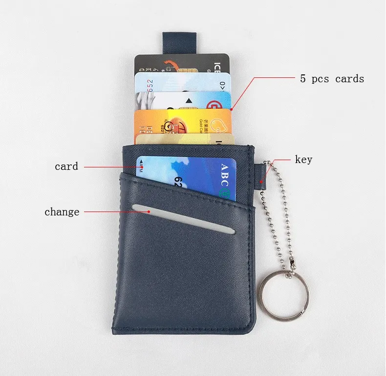 BUBM Men and Women Removable Cards Holders Bag Storage Organizor Pouch Money Change Key Bag