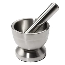 Molinillo de especias y mortero de acero inoxidable 304, para cocina, Guacamole, hierbas, especias, ajo, cocina, medicina