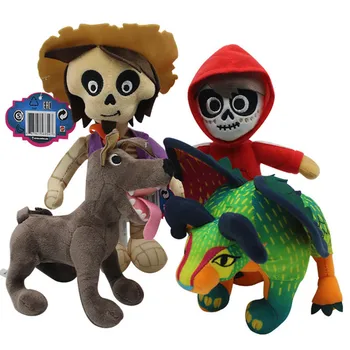 

4 style Movie COCO Plush Toys Pixar Day of the Miguel Hector Dante Dog Cartoon TV Series Peluche Dolls Kids Cartoon Gift