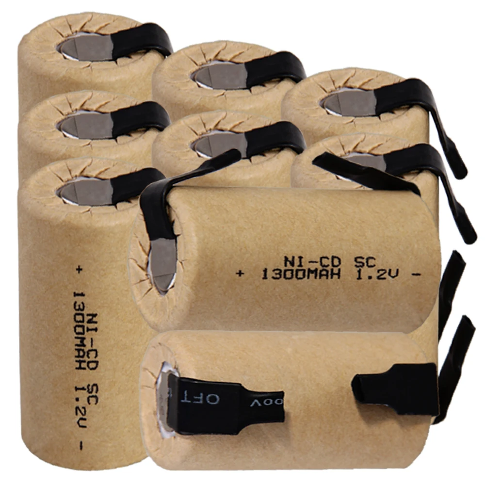Lowest price 35 piece SC battery 1.2v batteries rechargeable 1300mAh nicd for power tools akkumulator | Электроника