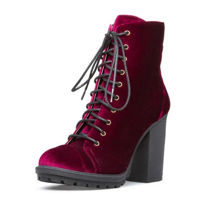 women_s_maroon_chunky_heel_lace_up_boots_suede_round_toe_ankle_boots021
