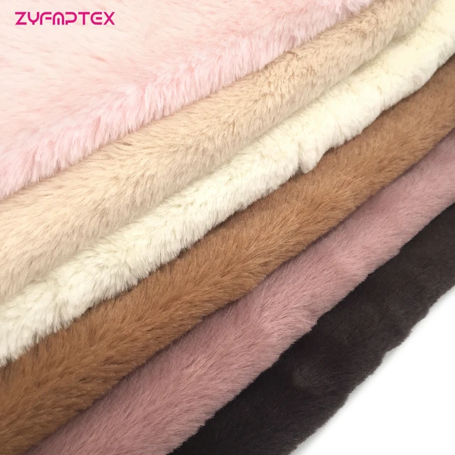 ZYFMPTEX Faux Rabbit Fur Fabric 150x80cm Good 32 Colours Soft Plush Fabric Sewing Material Diy