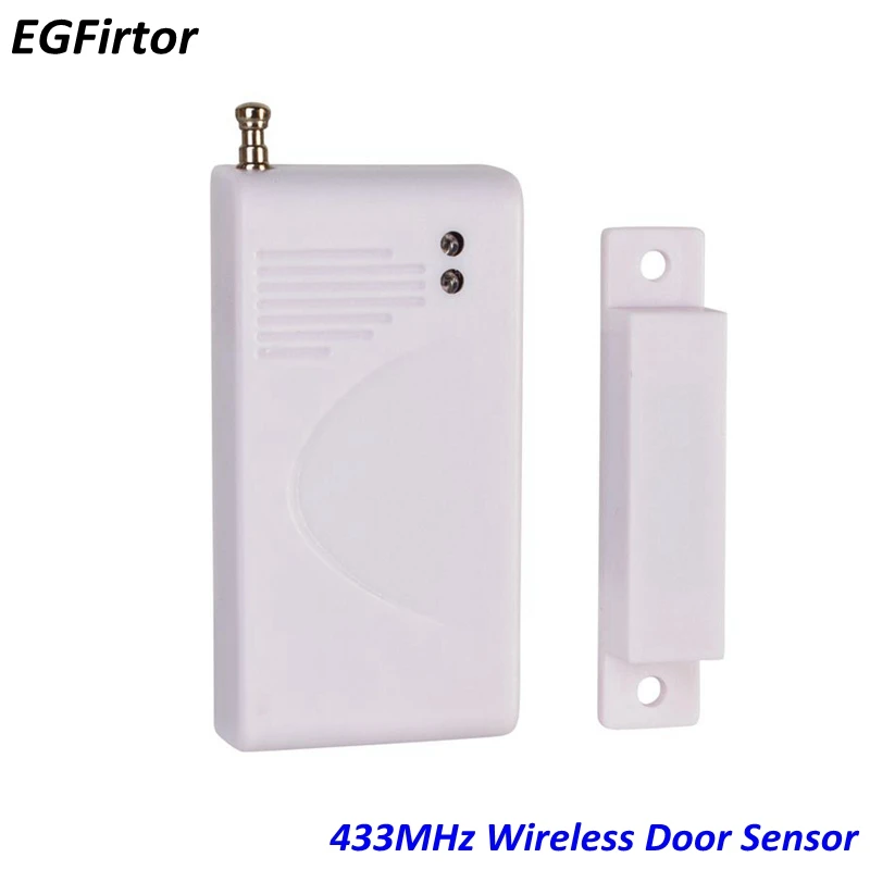 

Wireless Door Window Alarm Sensor 433MHz 1527 Code Battery Door Contact Sensor For GSM Alarm System Detect Window and Door