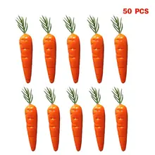 50 шт. реалистичные искусственные моркови Имитация Поддельные фрукты овощи еда дисплей вечерние украшения для дома и кухни