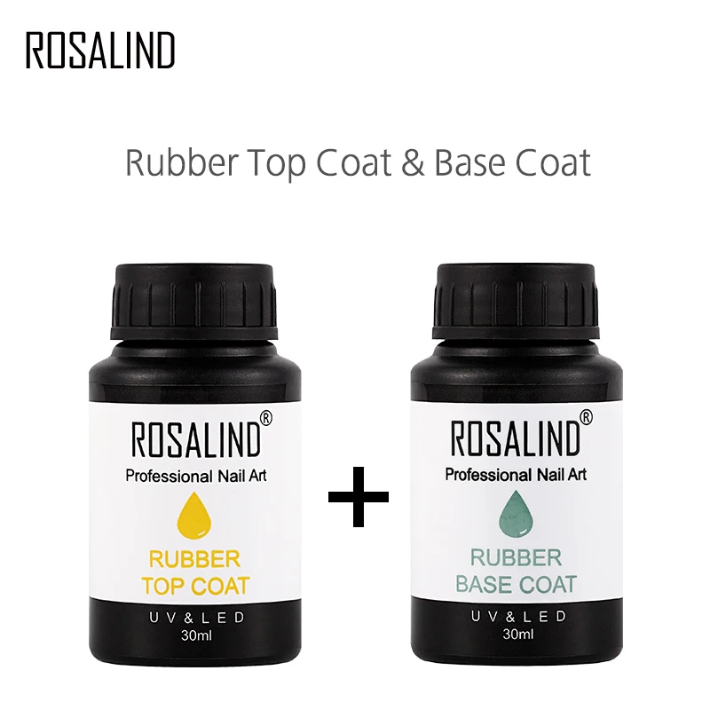 ROSALIND Nail Gel Polish Base Top Coat 1PCS Art Lacquer Makeup High Quality Pigment Semi Permanent Soak Off UV LED | Красота и