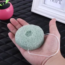 1 шт., натуральная губка для мытья лица Konjac, косметическая пуховка, губки для чистки лица, отшелушивающий, для удаления, уход за кожей, моющее средство, пуховка