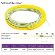 Maximumcatch Лосось/Steelhead Fly Line с 2 сварными петлями 6wt-8wt двойной цвет плавающая Летающая линия для соленой воды/пресной воды