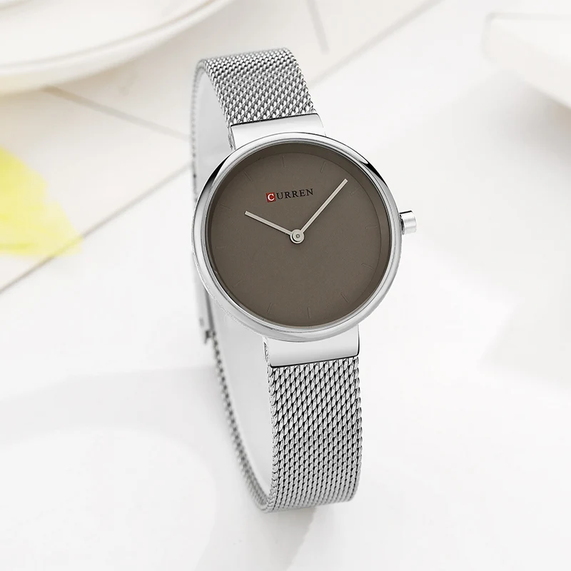 CURREN 9016 женские часы люксовый бренд сетчатый пояс кварцевые спортивные Relogio Feminino