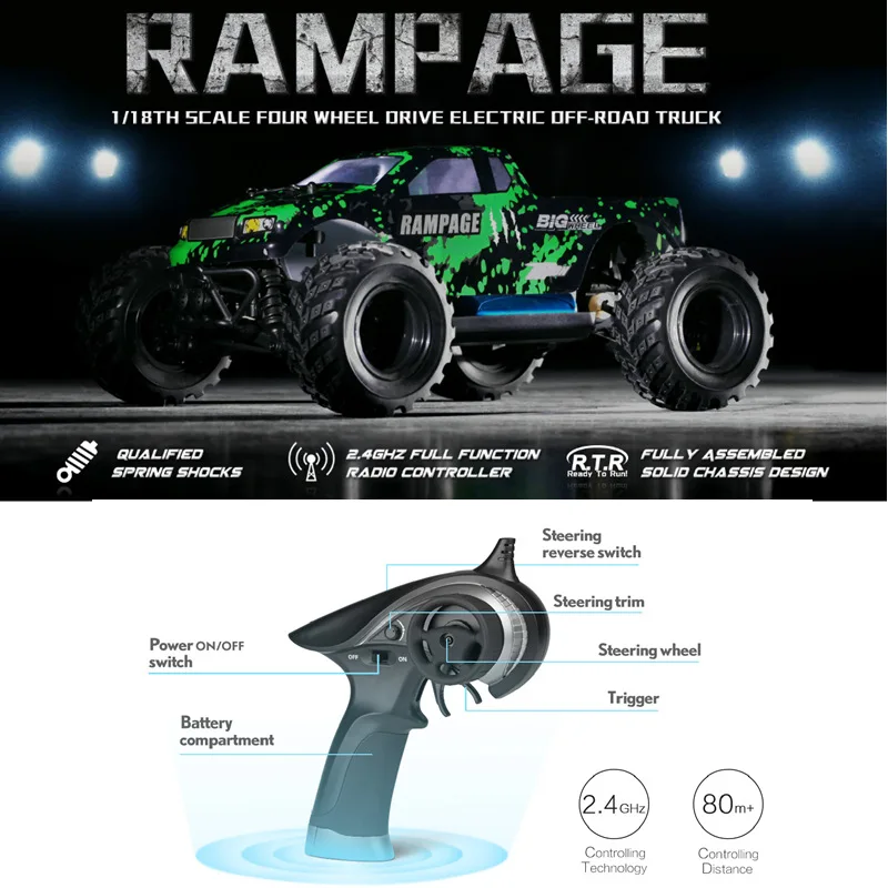 Горячая новинка HBX 18859E RC автомобиль 1/18 2 4G 4WD внедорожный электромобиль Buggy Crawler