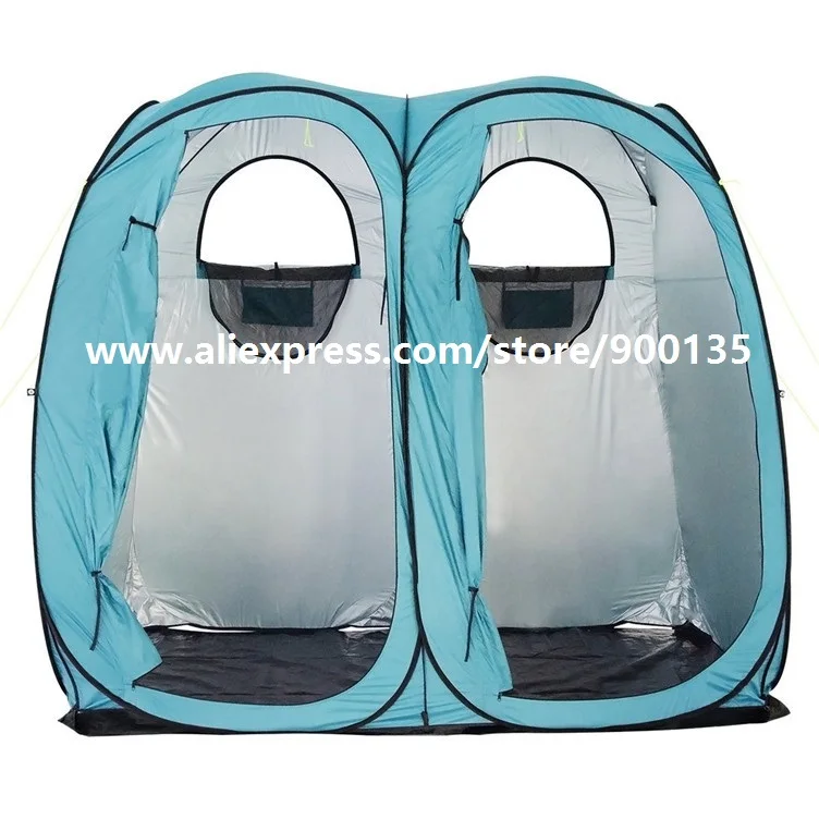 Pop up camping double room shower tent waterproof