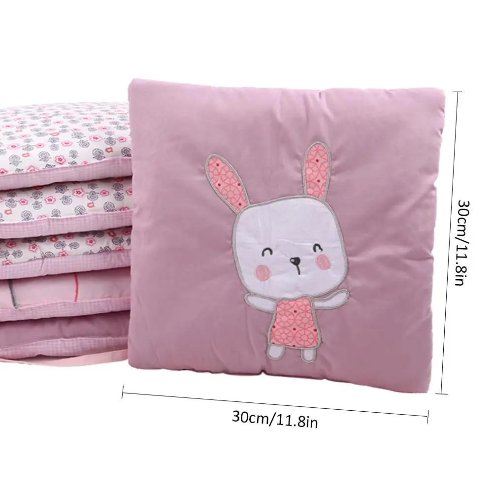 Lovely Infant Crib Bumper Bed Protector Baby Kids Cotton Cot Nursery Bedding House Bumper For Boy And Girl