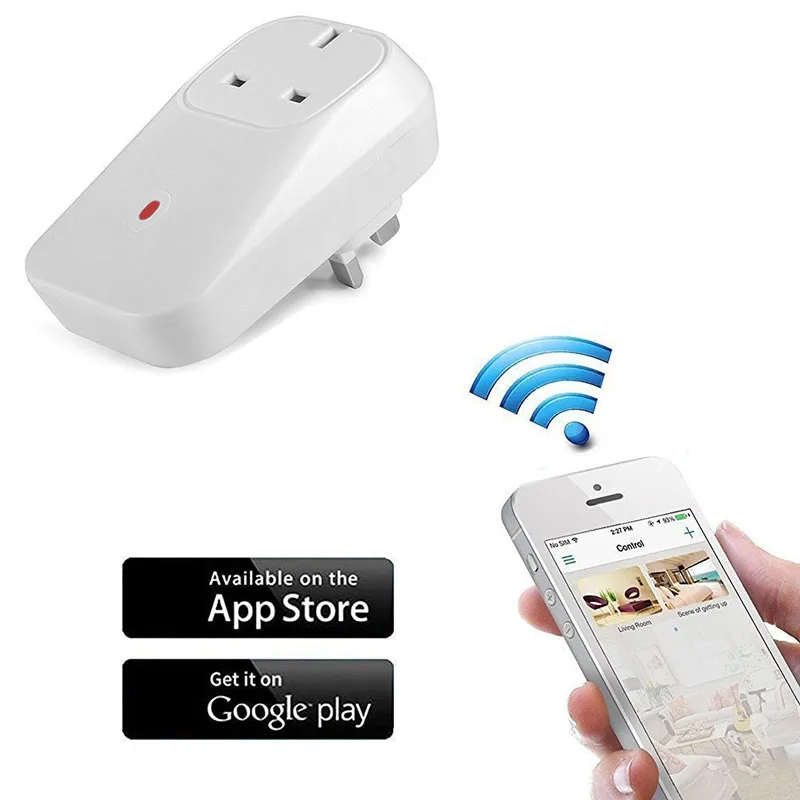 

New UK Plug Wireless Remote Control Home Appliance Automation Wifi Smart Phone Power Socket Timer Switch Wall Plug Cell Phone