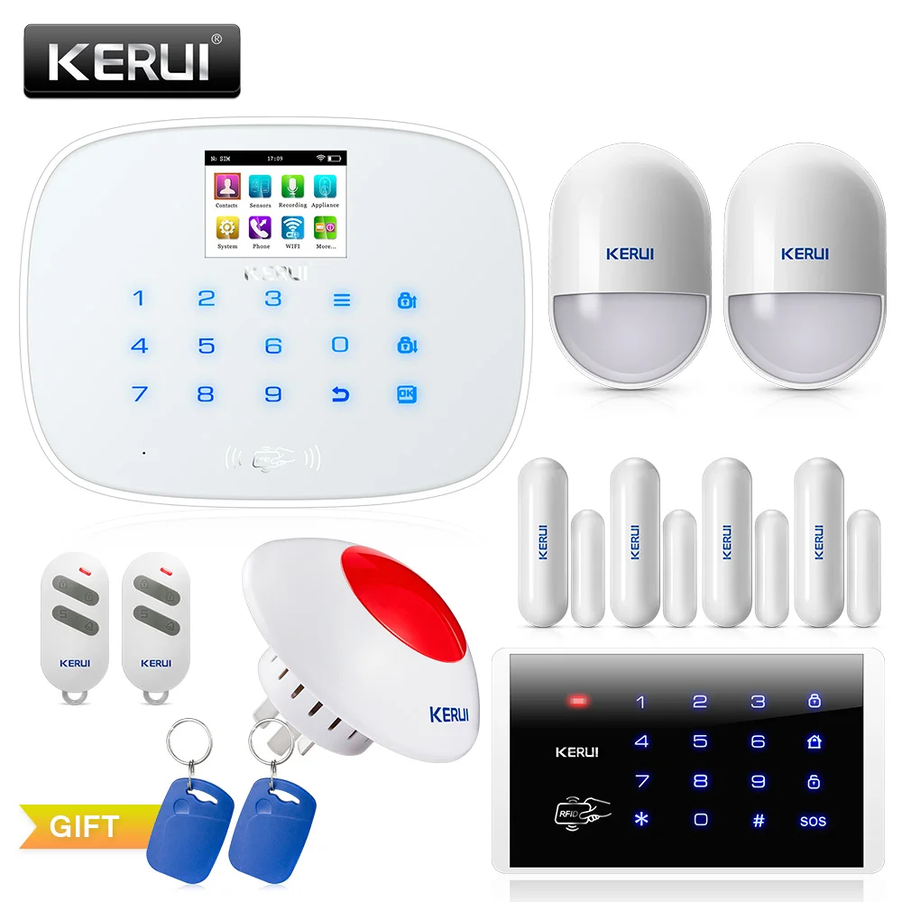 KERUI W193 3g PSTN ЖК Смарт-сигнализация системы безопасности дома Alarma GSM RFID IOS Android приложение управление беспроводной Wi-Fi сигнализации системы