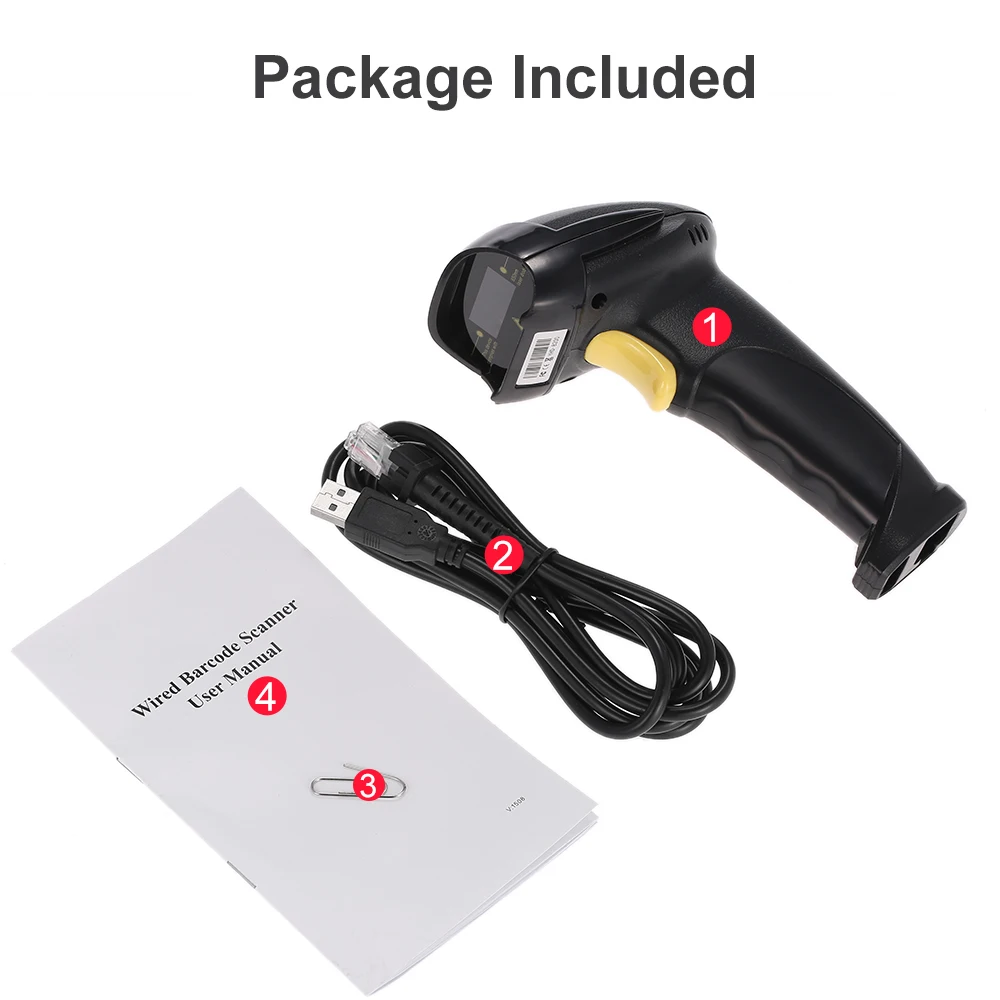 شحن مجاني ماسحات الباركود ليزر قابل للنقل قارئ محمول USB بار رمز ماسحة RS232 قارئ المحمول الدفع أجهزة الكمبيوتر