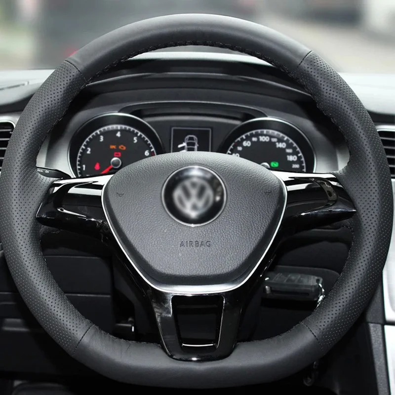 LUNDA чехол рулевого колеса автомобиля для Volkswagen Jetta Golf 7 Mk7 новый Polo 2017 PassatB8 Tiguan Sharan
