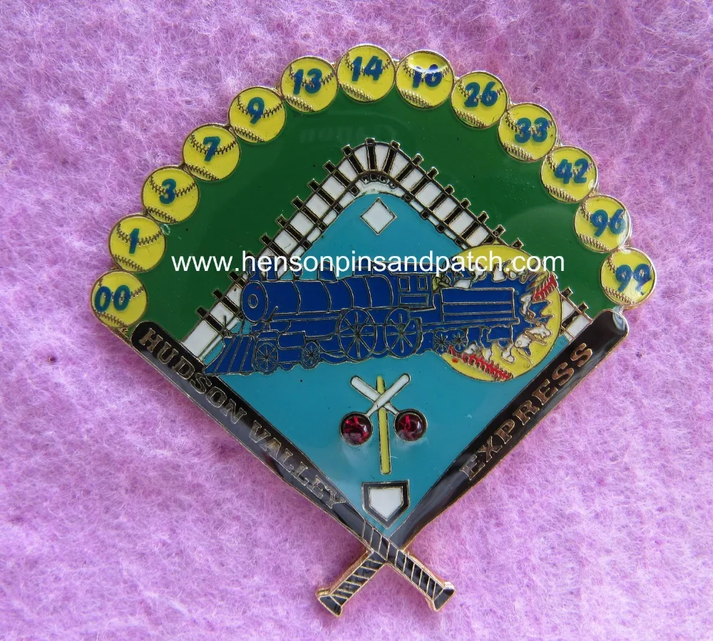 Custom baseball lapel pins trading pins,die casting enamel badge with
