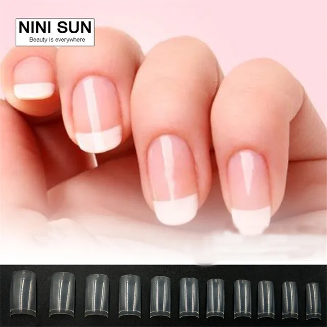 550PCS Short French Nail Tips Designs With 11 Sizes Acrylic Nail Art 550PCS Short French Nail Tips Designs With 11 Sizes Acrylic Nail Art Tips Fake Nail Tips - 550PCS Short French Nail Tips Designs With 11 Sizes Acrylic Nail Art