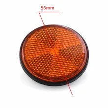 Decorative Round Reflective Plate  Reflectors for Motorcycle Bicycle Moped