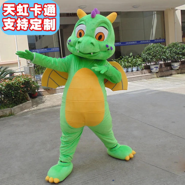 Зеленый дракон, талисман костюм для взрослых Лидер продаж вечерние костюмы карнавальные костюмы Красивый Наряд Костюмы