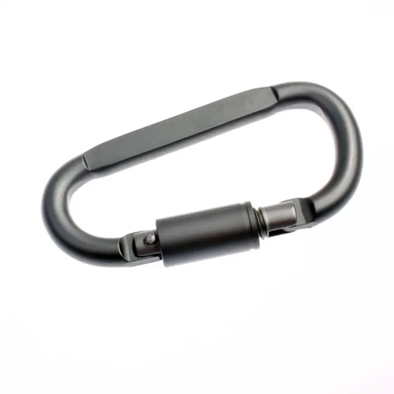 1/2pcs/set D-Shaped Camping Carabiner Aluminum Alloy Screw Lock Hook Clip Key Ring Outdoor Camping Sport Tools High Quality