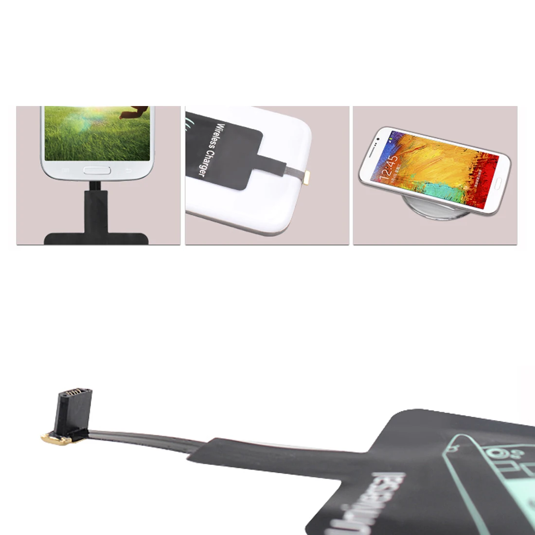 Для Android Micro USB универсальное беспроводное зарядное устройство приемник зарядный