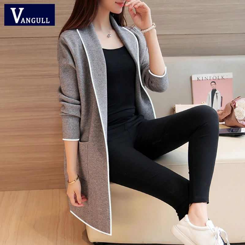 low cost 2019 Autumn Winter Fashion New Style Korean Women Loose solid Coats Long cardigan Jackets female Lo