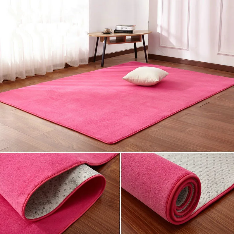 160 x200 Short-haired coral velvet carpet living room floor mat coffee table mat bedroom blanket bed rug floor mat door cushion