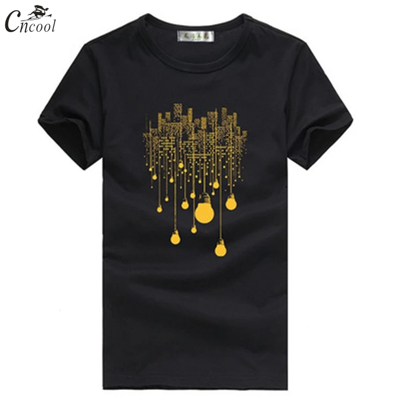 

Cncool Man's T-shirt Streetwear Many Bulbs Print Shirt Epacket Free Shipping T-shirt Short Sleeve Casual T Shirt 2018 for Men