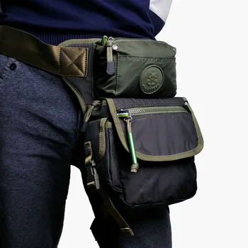 

Men Waterproof Oxford Waist Drop Leg Bag Fanny Pack Military Tactical for Motorcycle Riding Cycling Outdoor Running Sports