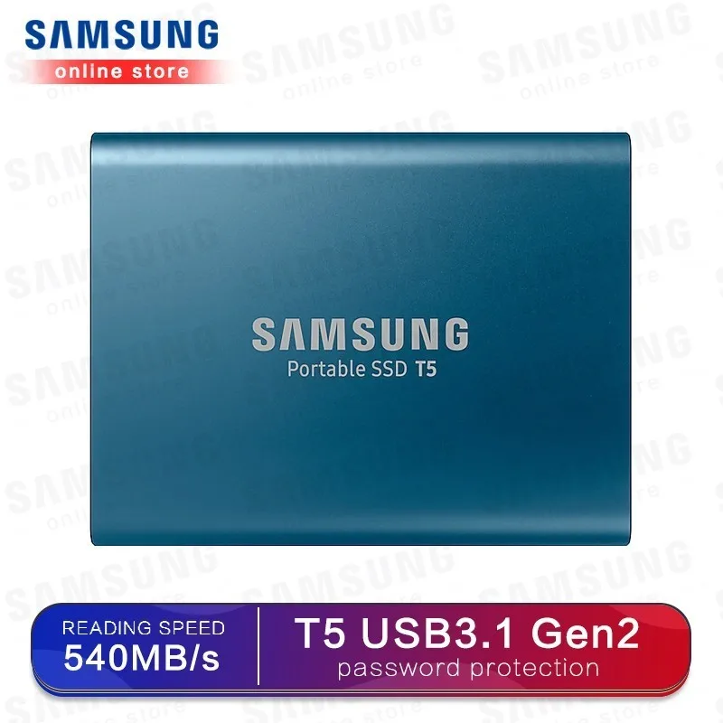 

SAMSUNG T5 SSD HDD 250GB 500GB 1TB Portable Top Original External HD Drive USB 3.1 for Desktop Laptop PC External Hard Drive